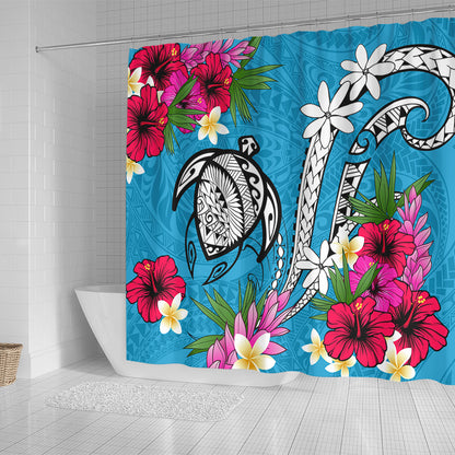 Hawaii Shower Curtain Tribal Polynesia Tropical Summer