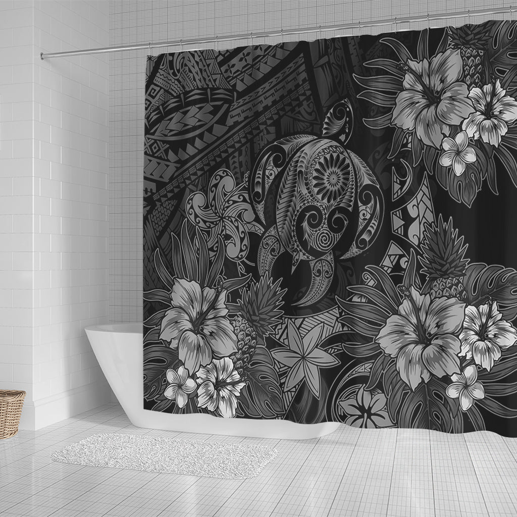Hawaii Shower Curtain Tribal Polynesia Sea Turtle Design Pacific Dream