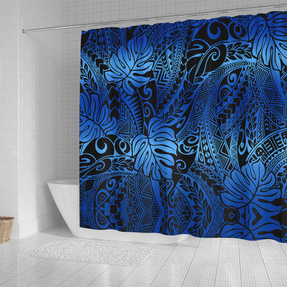 Hawaii Shower Curtain Tribal Polynesian Pattern Leaf