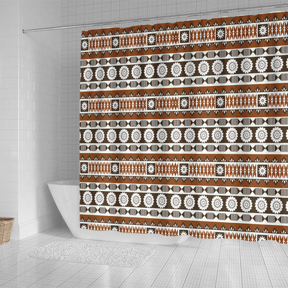 Fiji Shower Curtain Tapa Masi Pattern