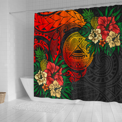 American Samoa Shower Curtain Polynesian Coat Of Arms Tropical