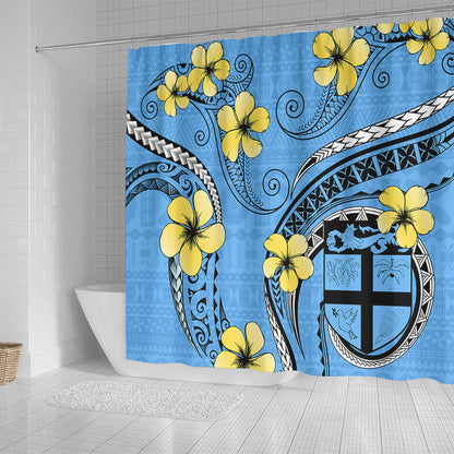 Fiji Shower Curtain Bula Style Plumeria Flower