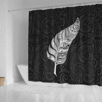 New Zealand Shower Curtain Maori Silver Fern Simple Style