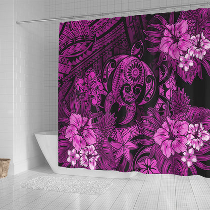 Hawaii Shower Curtain Tribal Polynesia Sea Turtle Design Pacific Dream