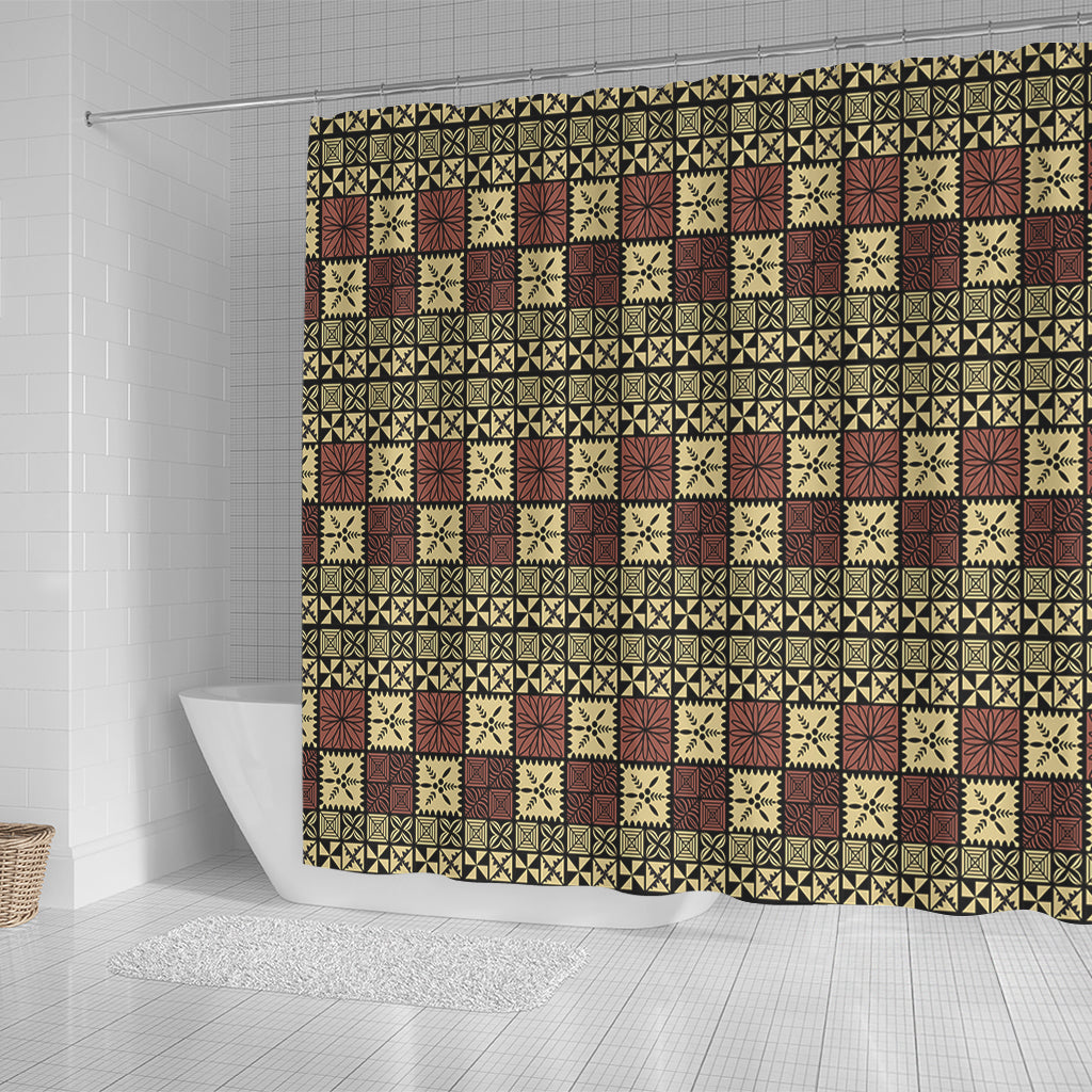 Tonga Shower Curtain Ngatu Style