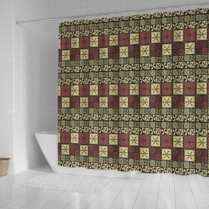 Tonga Shower Curtain Ngatu Style