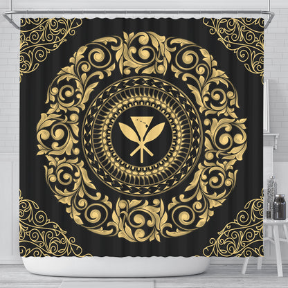 Hawaii Shower Curtain Kanaka Maoli Royal Vintage Style