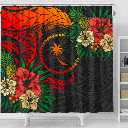 Chuuk State Shower Curtain Polynesian Coat Of Arms Tropical