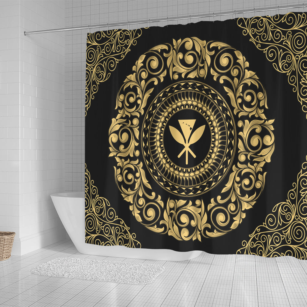 Hawaii Shower Curtain Kanaka Maoli Royal Vintage Style