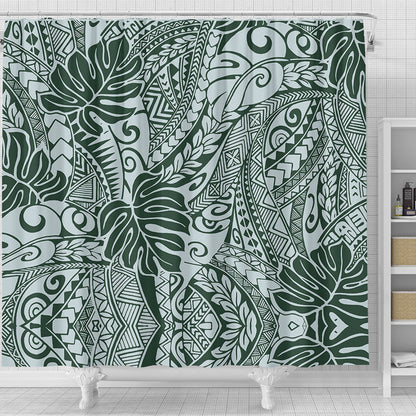 Hawaii Shower Curtain Tribal Pattern Leaf
