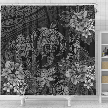 Hawaii Shower Curtain Tribal Polynesia Sea Turtle Design Pacific Dream