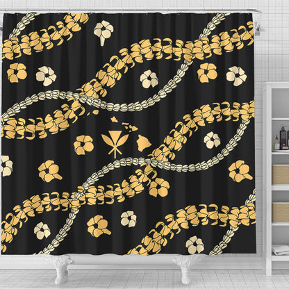 Hawaii Shower Curtain Curve Floral Lei