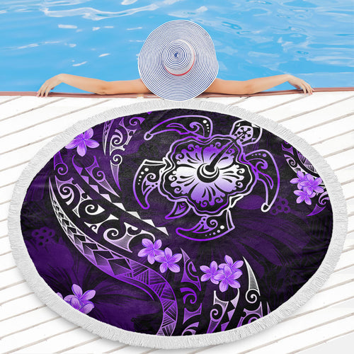 Hawaii Beach Blanket Kanaka Maoli Map With Turtle Tribal Polynesia Tattoo Luxury Design