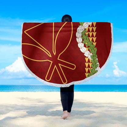 Hawaii Beach Blanket Kanaka Maoli Puakenikeni Maile Flower Lei