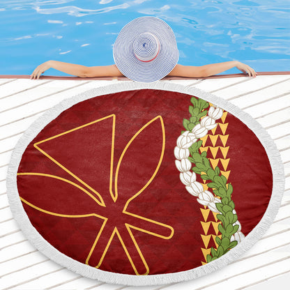 Hawaii Beach Blanket Kanaka Maoli Puakenikeni Maile Flower Lei