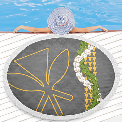 Hawaii Beach Blanket Kanaka Maoli Puakenikeni Maile Flower Lei