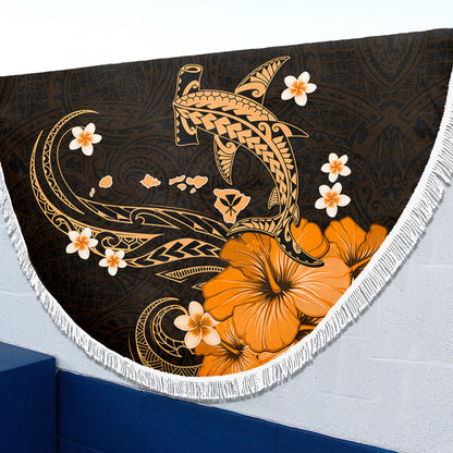 Hawaii Beach Blanket Kanaka Map And Shark Tribal Tattoo