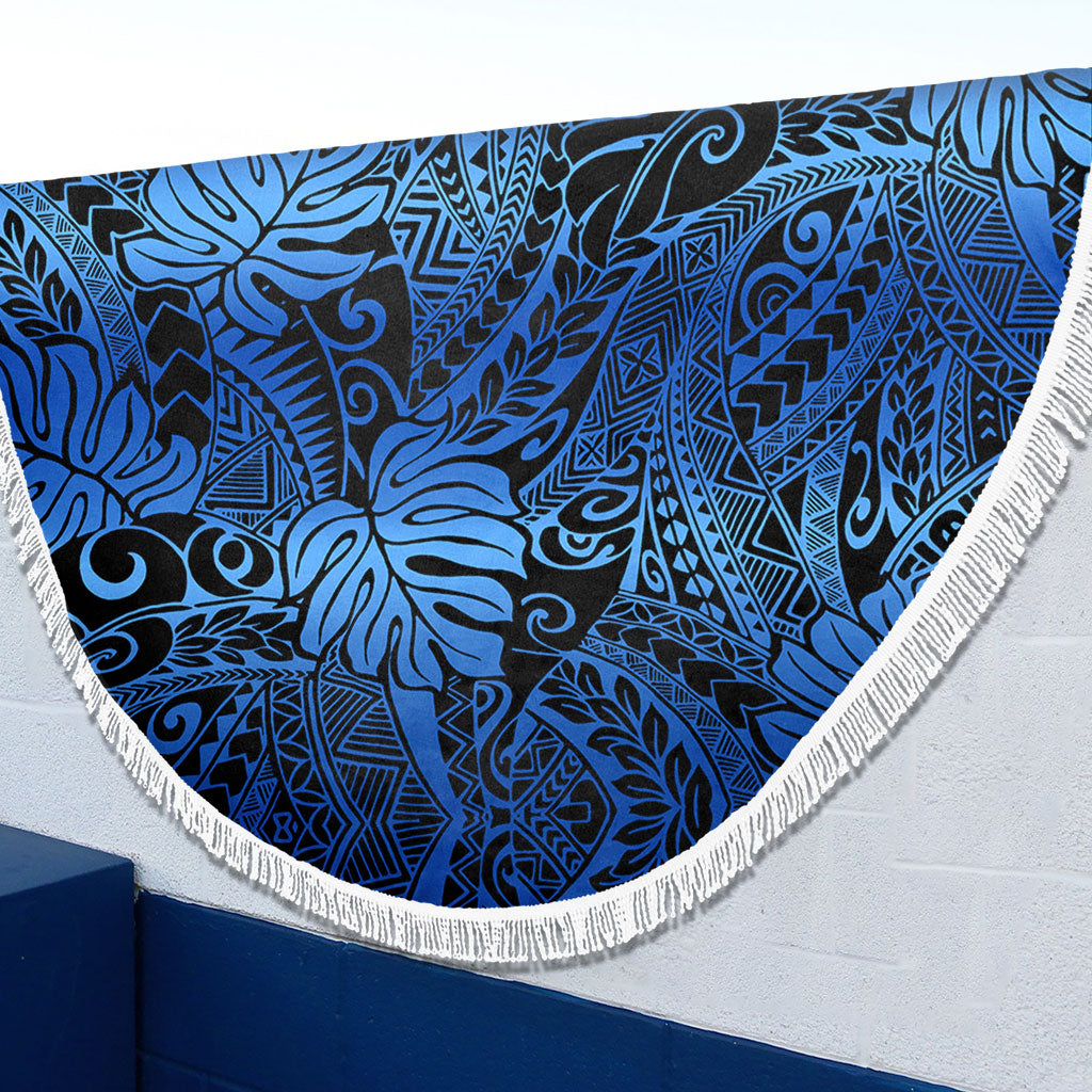 Hawaii Beach Blanket Tribal Polynesian Pattern Leaf