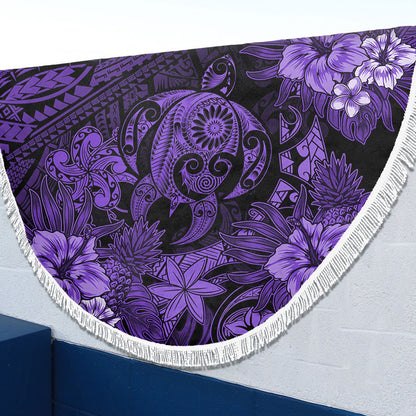 Hawaii Beach Blanket Tribal Polynesia Sea Turtle Design Pacific Dream