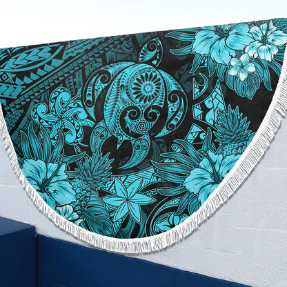 Hawaii Beach Blanket Tribal Polynesia Sea Turtle Design Pacific Dream