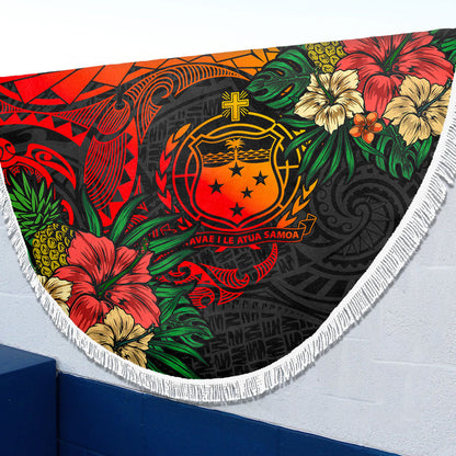 Samoa Beach Blanket Polynesian Coat Of Arms Tropical