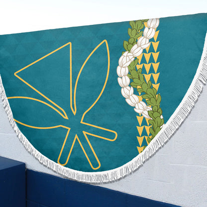 Hawaii Beach Blanket Kanaka Maoli Puakenikeni Maile Flower Lei