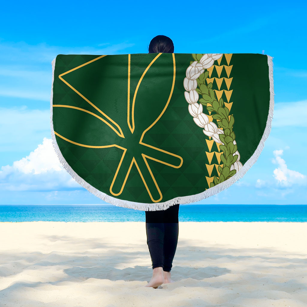 Hawaii Beach Blanket Kanaka Maoli Puakenikeni Maile Flower Lei