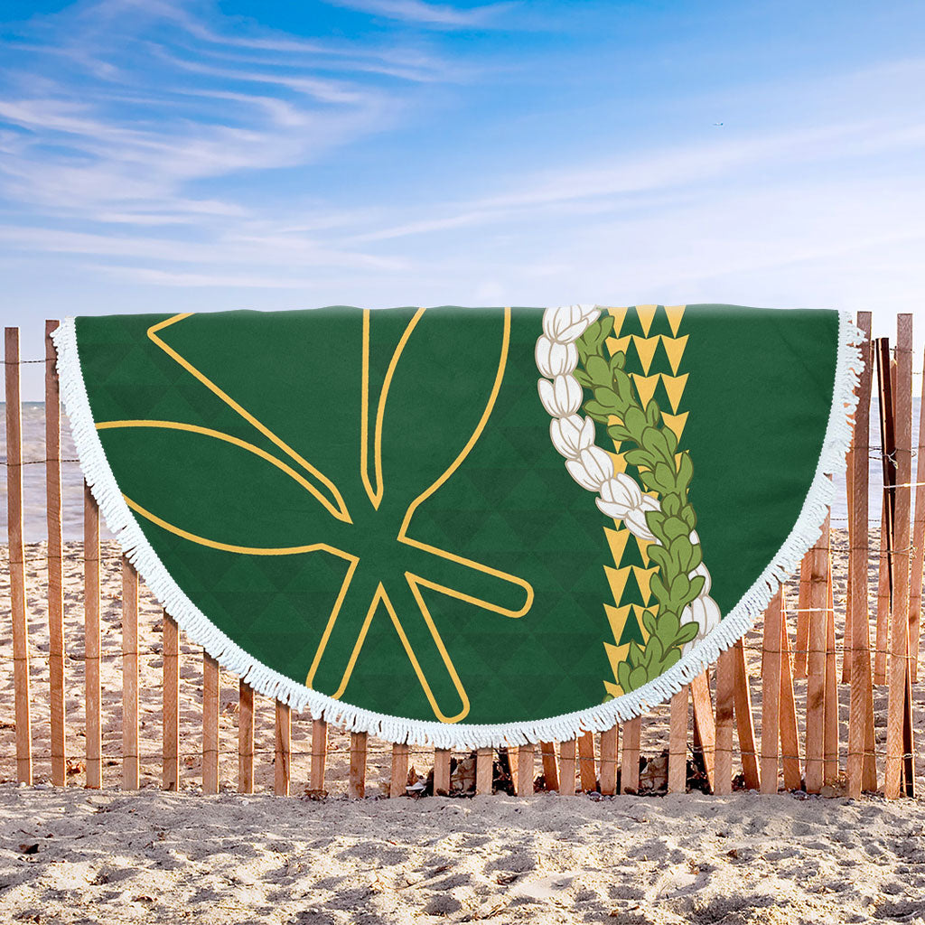 Hawaii Beach Blanket Kanaka Maoli Puakenikeni Maile Flower Lei