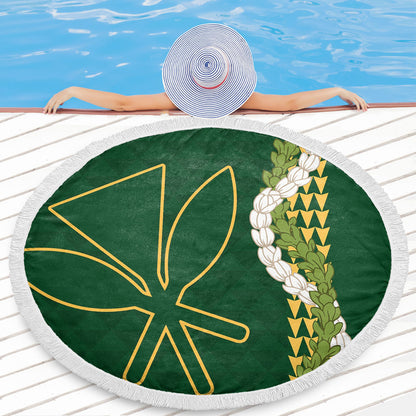 Hawaii Beach Blanket Kanaka Maoli Puakenikeni Maile Flower Lei