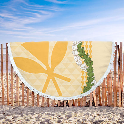 Hawaii Beach Blanket Kanaka Maoli Puakenikeni Maile Flower Lei