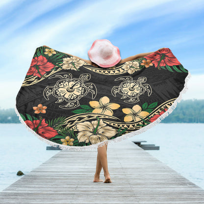 Hawaii Beach Blanket Hawaiian Map Turtle Drawing Tattoo