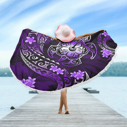 Hawaii Beach Blanket Kanaka Maoli Map With Turtle Tribal Polynesia Tattoo Luxury Design