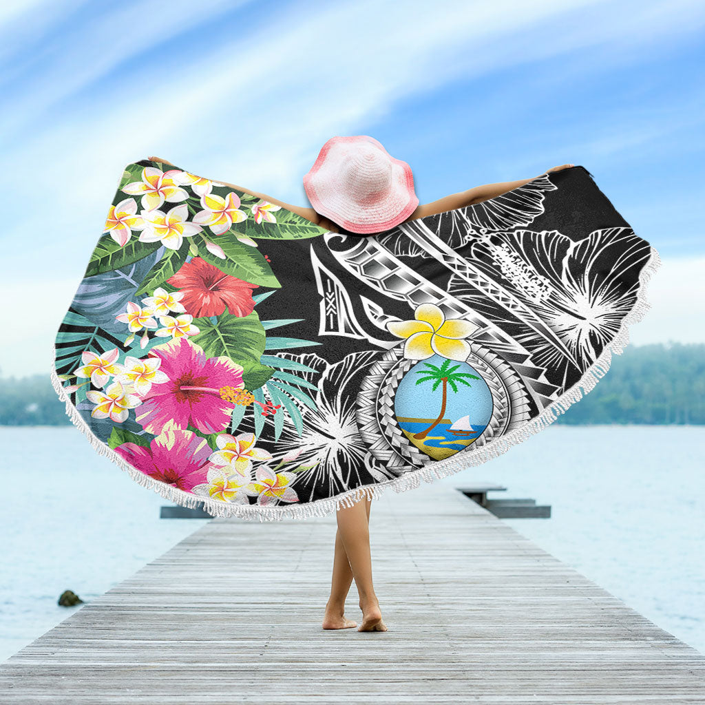 Guam Beach Blanket Summer Plumeria Tribal Tattoo