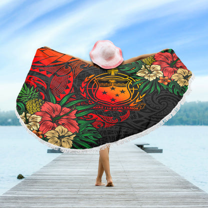 Samoa Beach Blanket Polynesian Coat Of Arms Tropical