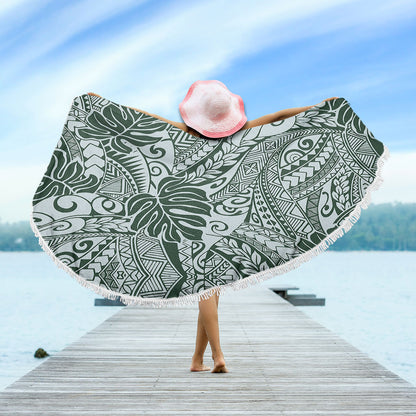 Hawaii Beach Blanket Tribal Pattern Leaf
