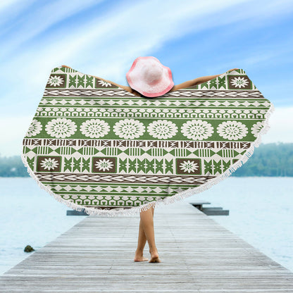 Fiji Beach Blanket Tapa Pattern
