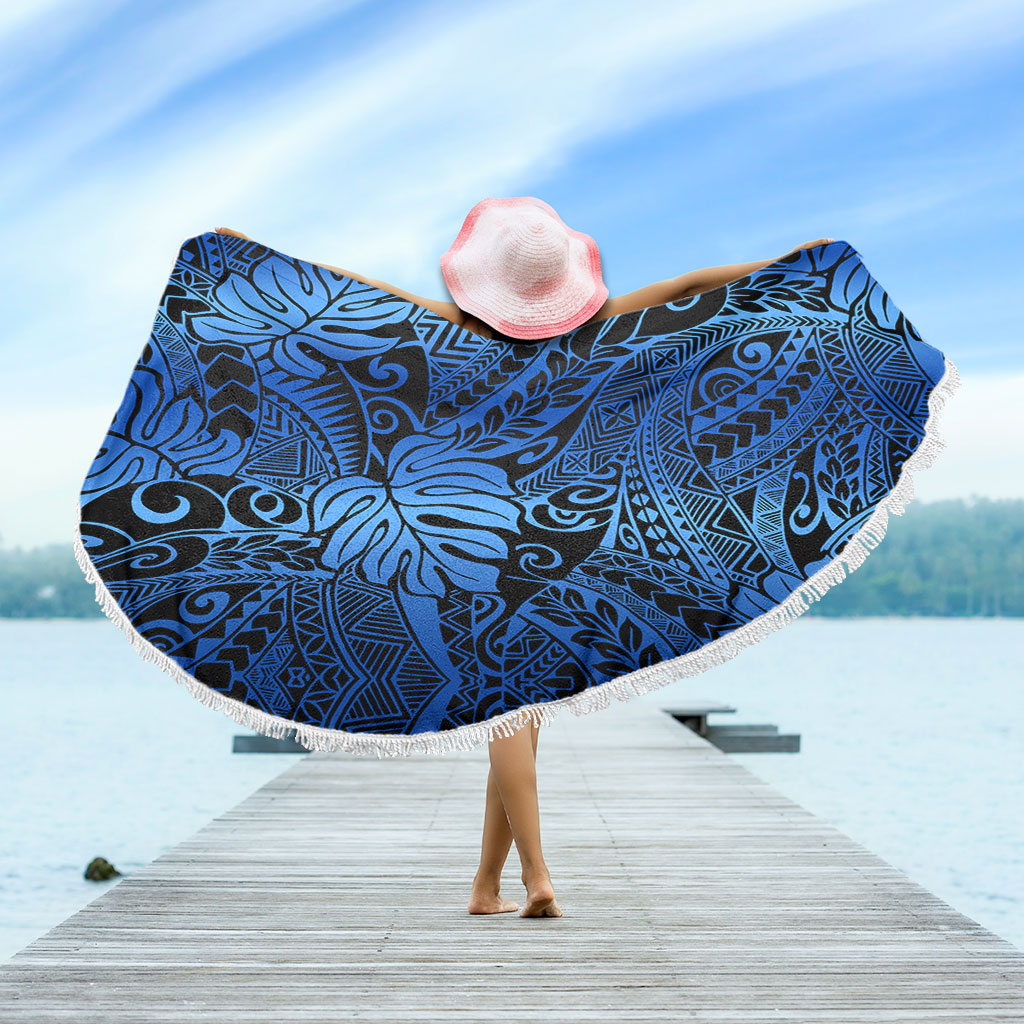 Hawaii Beach Blanket Tribal Polynesian Pattern Leaf