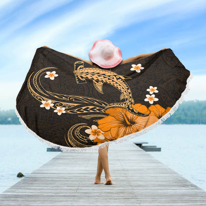 Hawaii Beach Blanket Shark Polynesia Tribal Tattoo