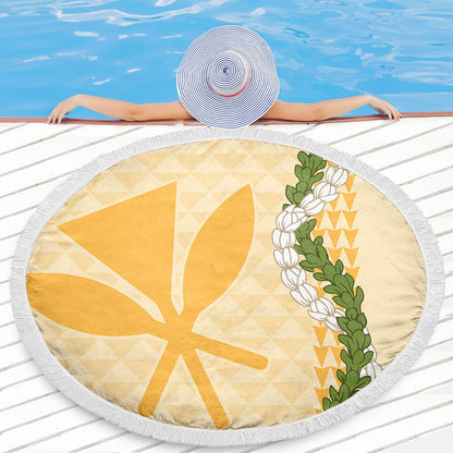 Hawaii Beach Blanket Kanaka Maoli Puakenikeni Maile Flower Lei