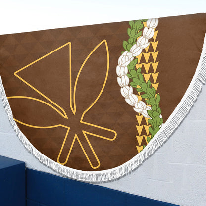 Hawaii Beach Blanket Kanaka Maoli Puakenikeni Maile Flower Lei
