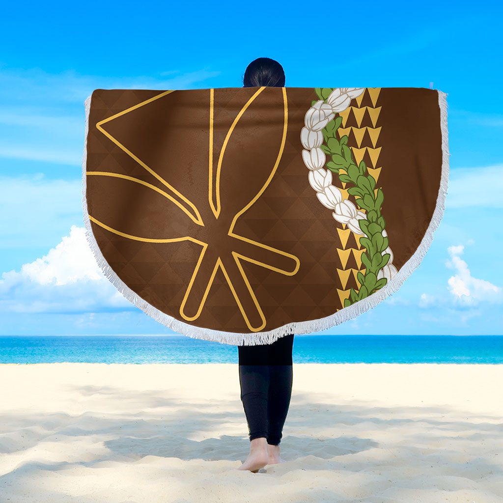 Hawaii Beach Blanket Kanaka Maoli Puakenikeni Maile Flower Lei
