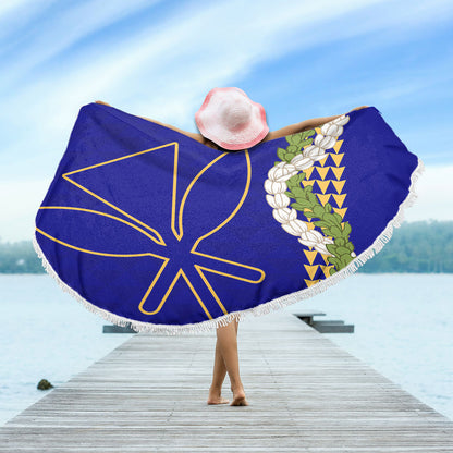 Hawaii Beach Blanket Kanaka Maoli Puakenikeni Maile Flower Lei