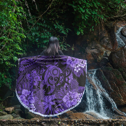 Hawaii Beach Blanket Tribal Polynesia Sea Turtle Design Pacific Dream