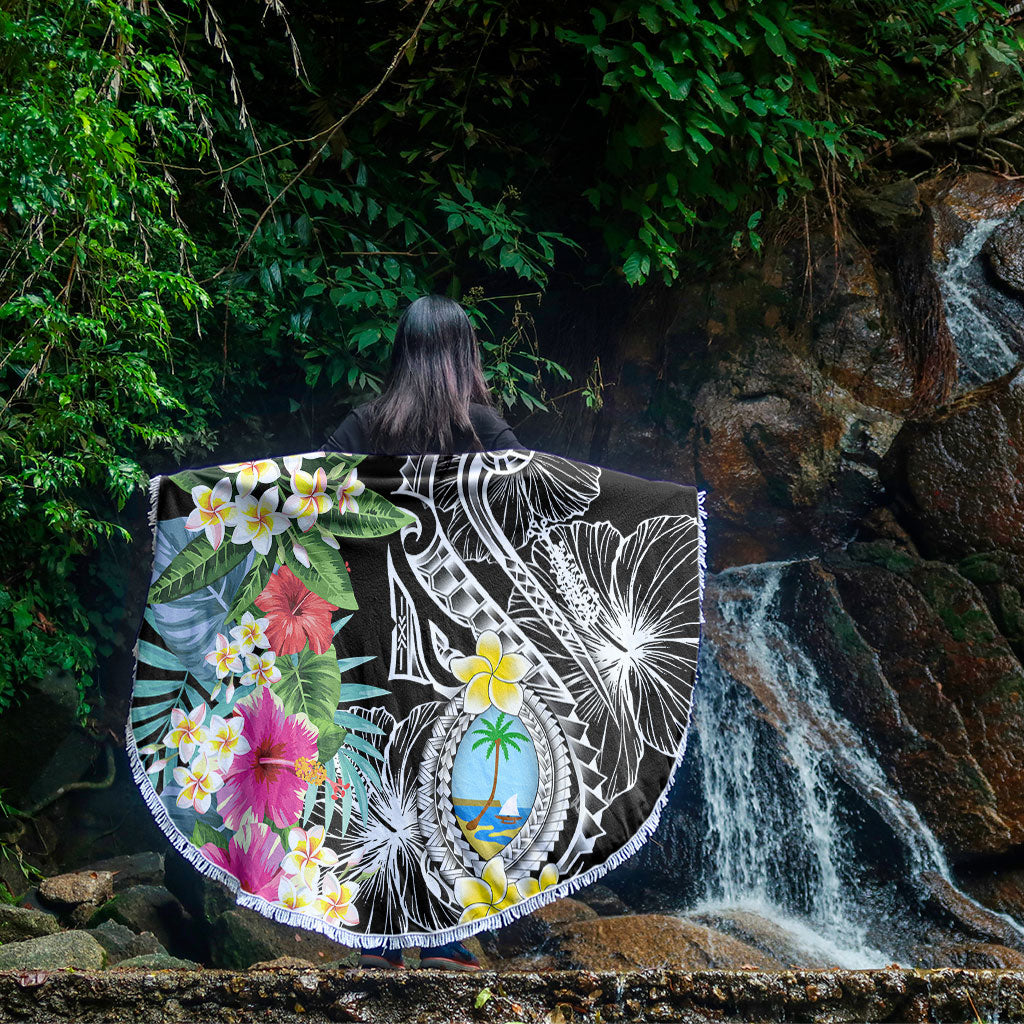 Guam Beach Blanket Summer Plumeria Tribal Tattoo