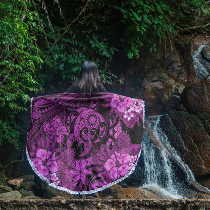 Hawaii Beach Blanket Tribal Polynesia Sea Turtle Design Pacific Dream