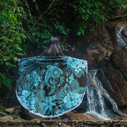 Hawaii Beach Blanket Tribal Polynesia Sea Turtle Design Pacific Dream
