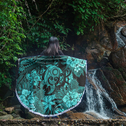 Hawaii Beach Blanket Tribal Polynesia Sea Turtle Design Pacific Dream