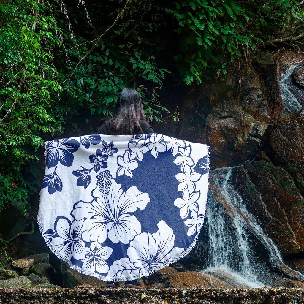 Hawaii Beach Blanket Polynesia Fabric Floral