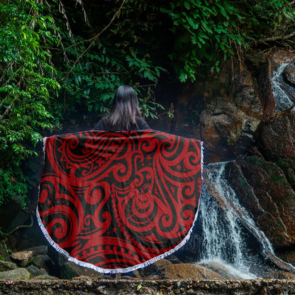 New Zealand Beach Blanket Maori Pattern Tattoo