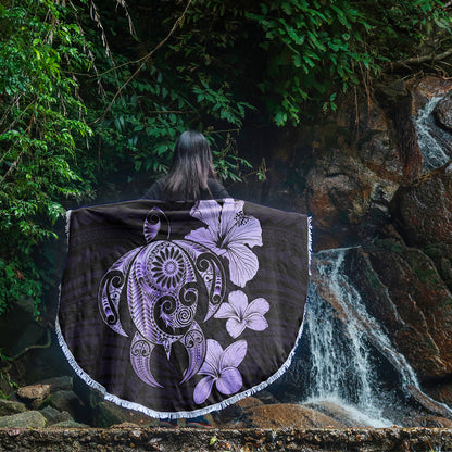 Hawaii Beach Blanket Hibiscus Plumeria Mix Polynesian Turtle